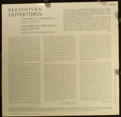 Electrola E 70 421 - Ludwig van Beethoven, Wilhelm Furtwängler - - Image 2