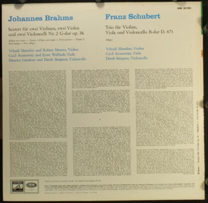 Electrola SME 80 903 - Yehudi Menuhin, Robert Masters (2), Cecil - Image 2