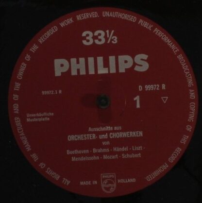 Philips D 99 972 R - Various - Meisterwerke - Festkonzerte (Eine - Image 3