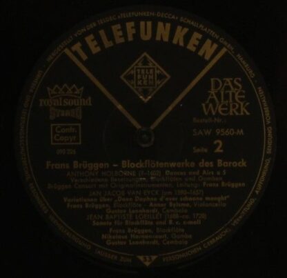 Telefunken SAW 9560-M - Frans Brüggen - Blockflötenwerke Des Bar - Image 5