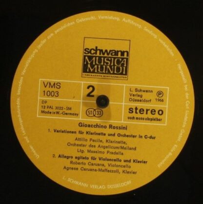Schwann Musica Mundi VMS 2003 - Gioacchino Rossini - Sinfonia di - Image 4