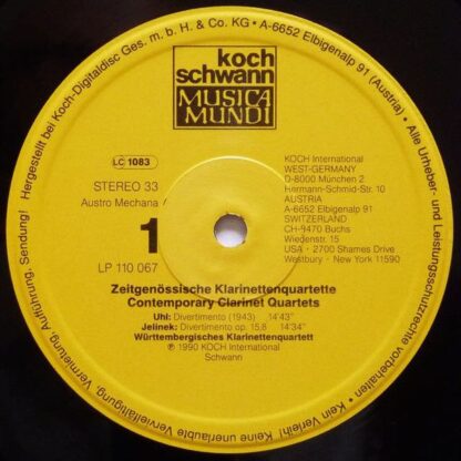 Koch Schwann Musica Mundi 110 067 FA - Robert Stark, Alfred Uhl, - Image 3