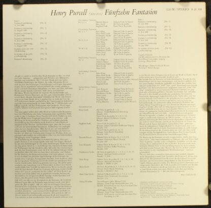 Eterna 8 26 368 - Henry Purcell, Capella Fidicinia, Hans Grüß - - Image 2