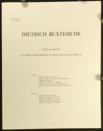 Harmonia Mundi HMO 30.741 - Dieterich Buxtehude - Image 3