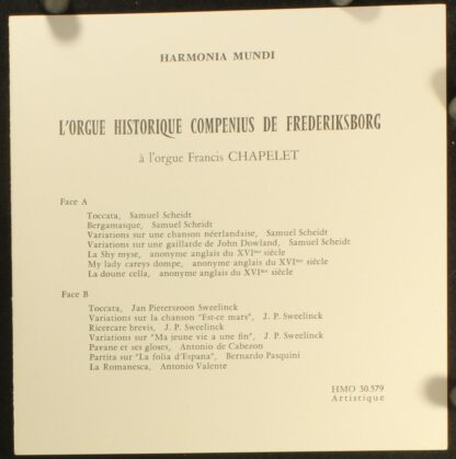 Harmonia Mundi HMO 30.579 - Francis Chapelet - Francis Chapelet - Image 3