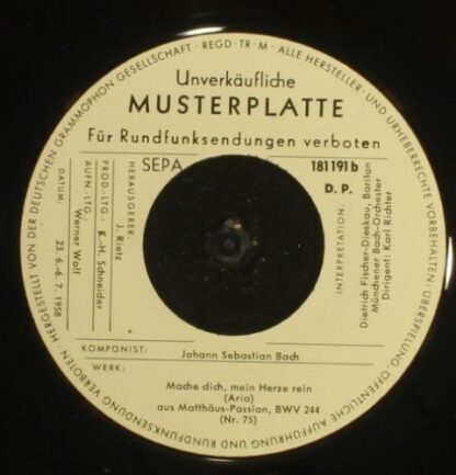Archiv Produktion 181 191 SEPA - Johann Sebastian Bach - Aus Der - Image 3