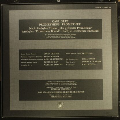ACANTA KC 21.345 - Carl Orff - Prometheus - Image 2