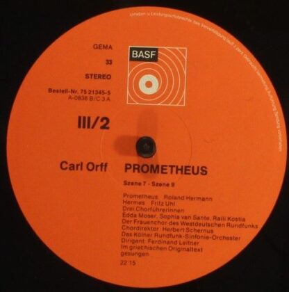 ACANTA KC 21.345 - Carl Orff - Prometheus - Image 4