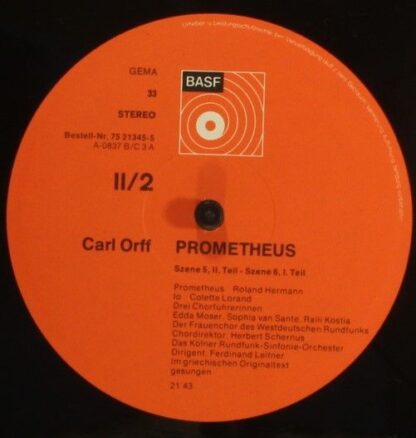 ACANTA KC 21.345 - Carl Orff - Prometheus - Image 6