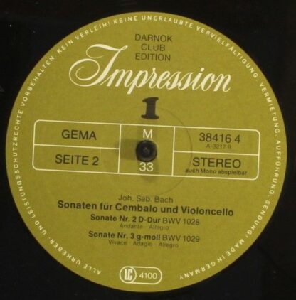 Impression 38 415 6 - Johann Sebastian Bach - 12 Sonaten Für Kon - Image 4