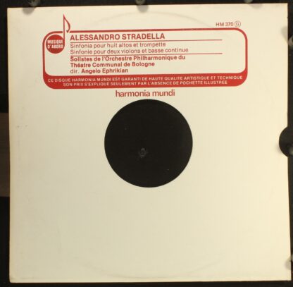 Harmonia Mundi HM 370 - Alessandro Stradella, Orchestra Del Teat - Image 3