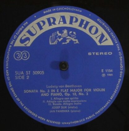 Supraphon SUA ST 50905 - Ludwig van Beethoven, Josef Suk, Jan Pa - Image 4