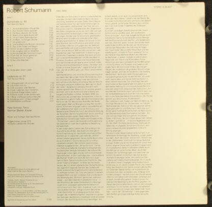 Eterna 8 26 497 - Robert Schumann, Peter Schreier, Norman Shetle - Image 2