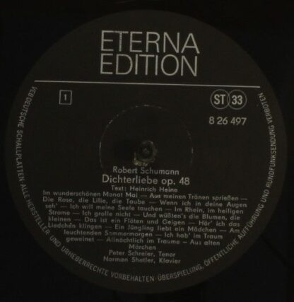 Eterna 8 26 497 - Robert Schumann, Peter Schreier, Norman Shetle - Image 3