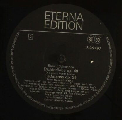 Eterna 8 26 497 - Robert Schumann, Peter Schreier, Norman Shetle - Image 4