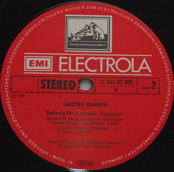 His Master's Voice 1C 161 - 01285/86 Ⓢ - Gustav Mahler, Sir John - Image 5