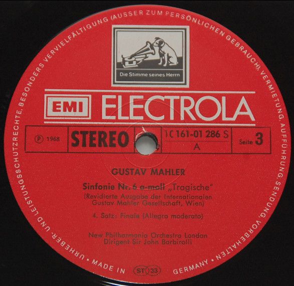 His Master's Voice 1C 161 - 01285/86 Ⓢ - Gustav Mahler, Sir John - Image 6