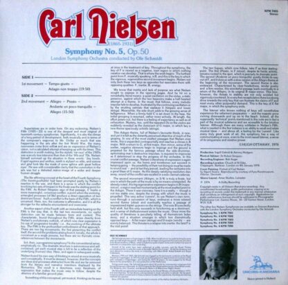 Unicorn-Kanchana KPM 7005 - Carl Nielsen, Ole Schmidt, London Sy - Image 2