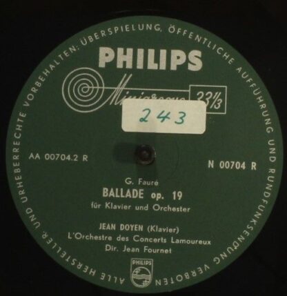 Philips N 00704 R - César Franck, Gabriel Fauré, Jean Doyen, Orc - Image 4