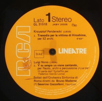 RCA GL 31518 - Krzysztof Penderecki, Luigi Nono, Karlheinz Stock - Image 3