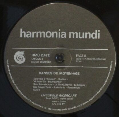 Harmonia Mundi HMU 2.472 - Clemencic Consort,Ricercare-Ensemble - Image 3