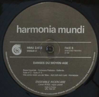 Harmonia Mundi HMU 2.472 - Clemencic Consort,Ricercare-Ensemble - Image 6