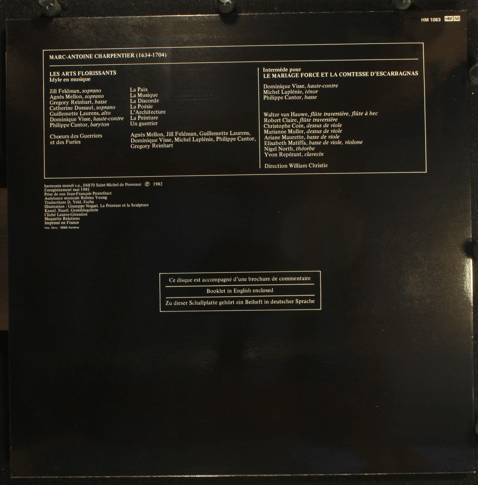 harmonia mundi France HM 1083 - Marc Antoine Charpentier, Les Ar - Image 2