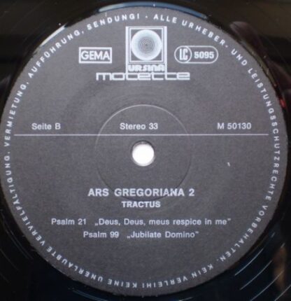 Motette Ursina M 50130 - Various - Ars Gregoriana 2 - Tractus - Image 5