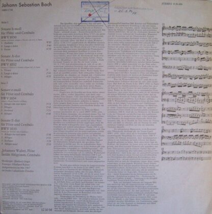 Eterna 8 26 606 - Johann Sebastian Bach, Johannes Walter (2), Is - Image 2