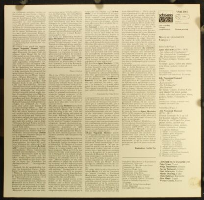 Schwann Musica Mundi VMS 1051 - Ignaz Moscheles, Johann Nepomuk - Image 2