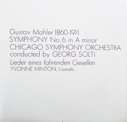 DECCA SET 469-70 - Gustav Mahler, Chicago Symphony Orchestra, Ge - Image 2