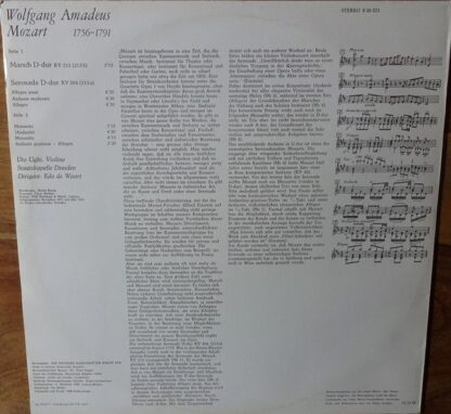 Eterna 8 26 571 - Wolfgang Amadeus Mozart, Staatskapelle Dresden - Image 2