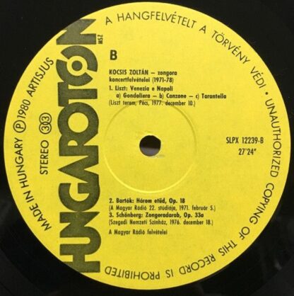 Hungaroton SLPX 12239 - Zoltán Kocsis, Franz Schubert, Frédéric - Image 4