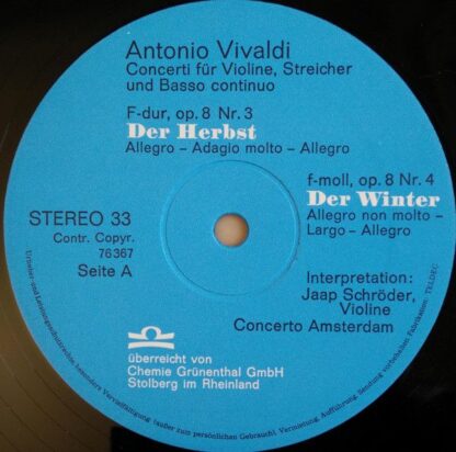 Grünenthal TST 76 367 - Antonio Vivaldi - Gestern Und Heute (Der - Image 3
