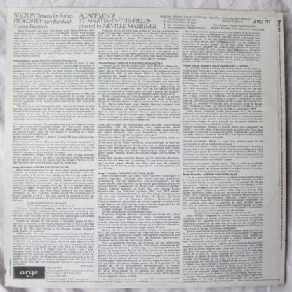 Argo ZRG 711 - Sir William Walton, Sergei Prokofiev, The Academy - Image 2