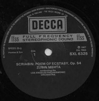 DECCA SXL 6325 - Zubin Mehta, Los Angeles Philharmonic Orchestra - Image 2