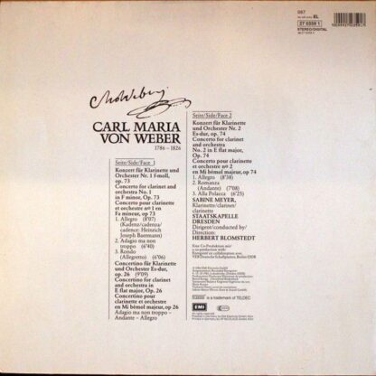 His Master's Voice Digital 27 0359 1 - Carl Maria von Weber, Sab - Image 2
