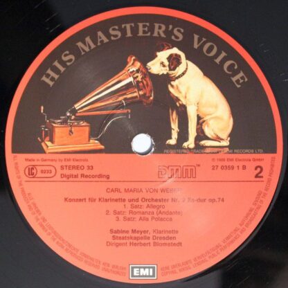 His Master's Voice Digital 27 0359 1 - Carl Maria von Weber, Sab - Image 4