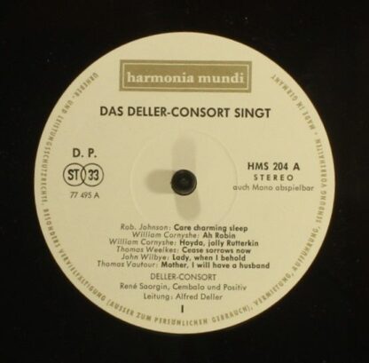 Harmonia Mundi HMS 204 - Deller Consort - Madrigale & Chansons - Image 3