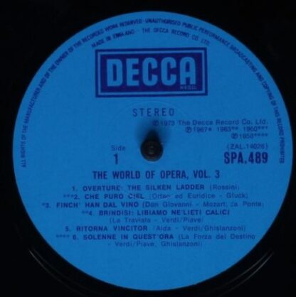 DECCA SPA 489 - Various - The World Of Opera Vol. 3 - Image 3