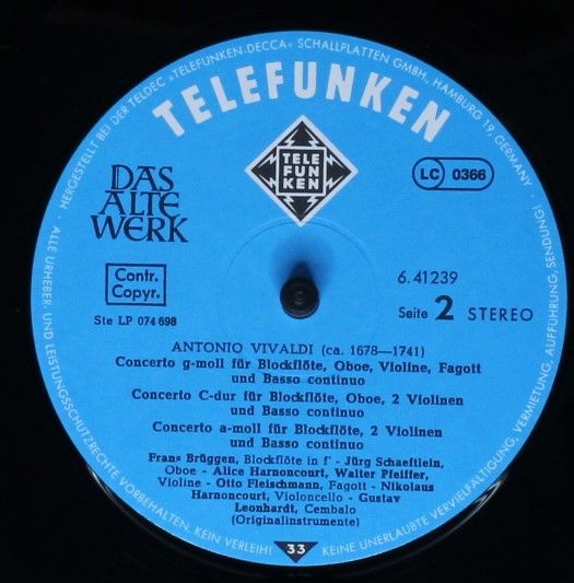 Telefunken 6.41239 - Antonio Vivaldi - Concerti A Cinque, A Quat - Image 5