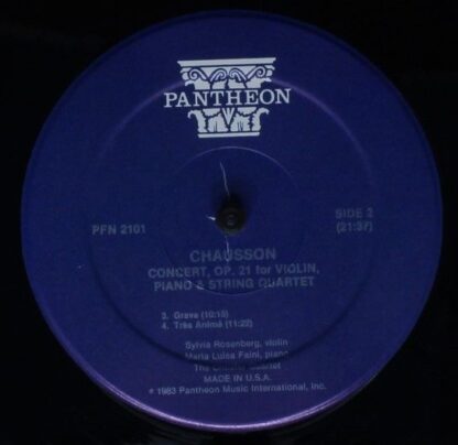 Pantheon (7) PFN 2101 - Ernest Chausson - Concerto Op 21 For Vio - Image 4