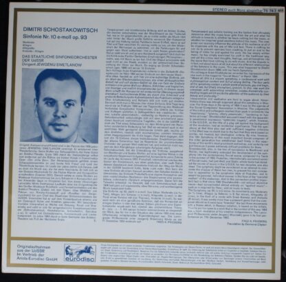 Eurodisc 75 743 KK - Dmitri Shostakovich, Evgeni Svetlanov - Sym - Image 2