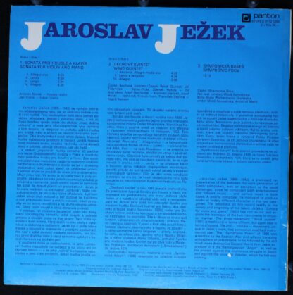 Panton 8110 0254 - Jaroslav Ježek - Sonáta Pro Housle A Klavír / - Image 2