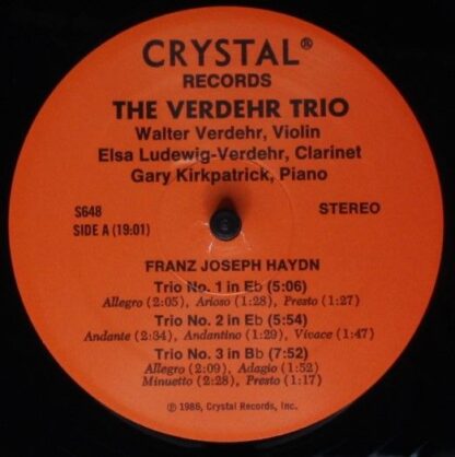 Crystal Records (5) S648 - Joseph Haydn, Karel Husa, Verdehr Tri - Image 3