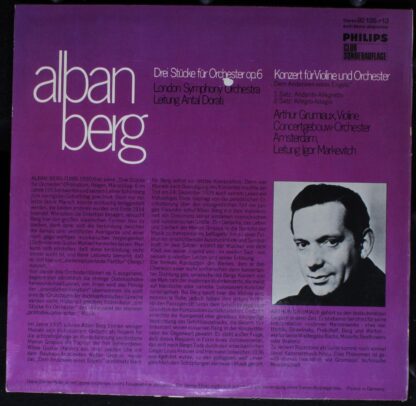 Philips 92 135 - Alban Berg, Arthur Grumiaux, London Symphony Or - Image 2