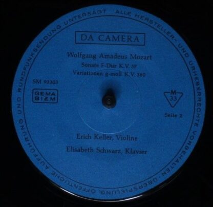 Da Camera SM 93303 - Wolfgang Amadeus Mozart, Erich Keller (2), - Image 4