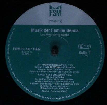 FSM-Pantheon-Serie FSM 68 907 PAN - The Benda Musicians - Musik - Image 5