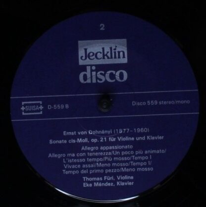 Jecklin-Disco 559 - Ernst von Dohnányi, Claude Starck, Thomas Fü - Image 4