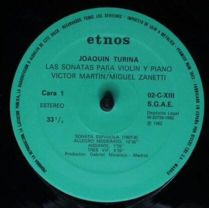 Etnos 02-C-XIII - Joaquín Turina, Victor Martin (3), Miguel Zane - Image 3